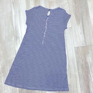 Girls dress with stripes and rose gold letters Size:8  128CM